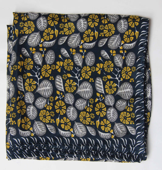 Bahia Marine Navy Silk Scarf