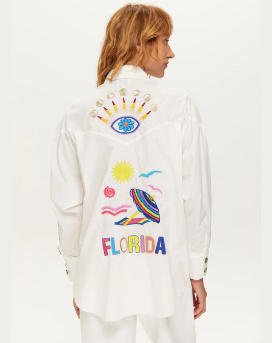 Me369 - Adelyn White Oversized Shirt