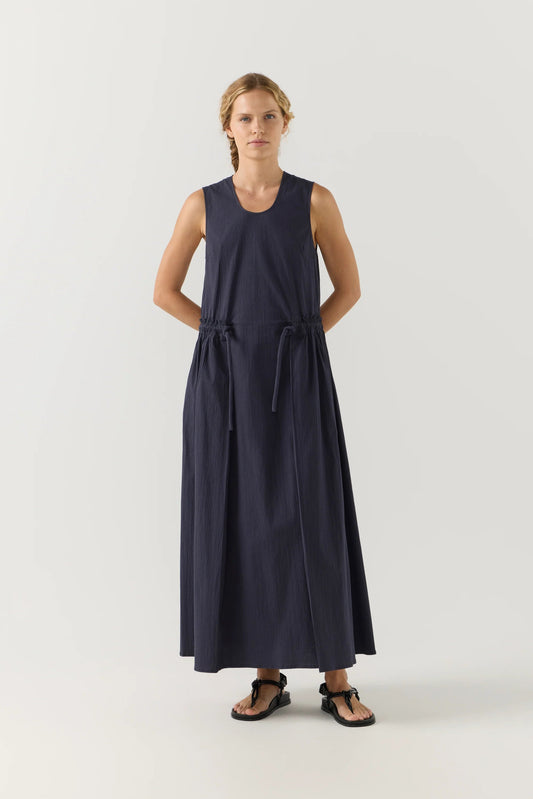 Foemina - Cameron Dress | Navy Seersucker Foemina