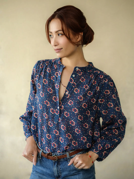 Marie Louise de Monterey - Persian Blouse | Navy