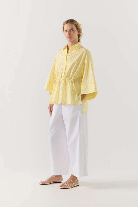 Foemina - Sabine Pant | White Poplin Foemina