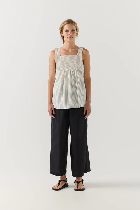 Foemina - Lydia Top | Basil Stripe Seersucker Foemina