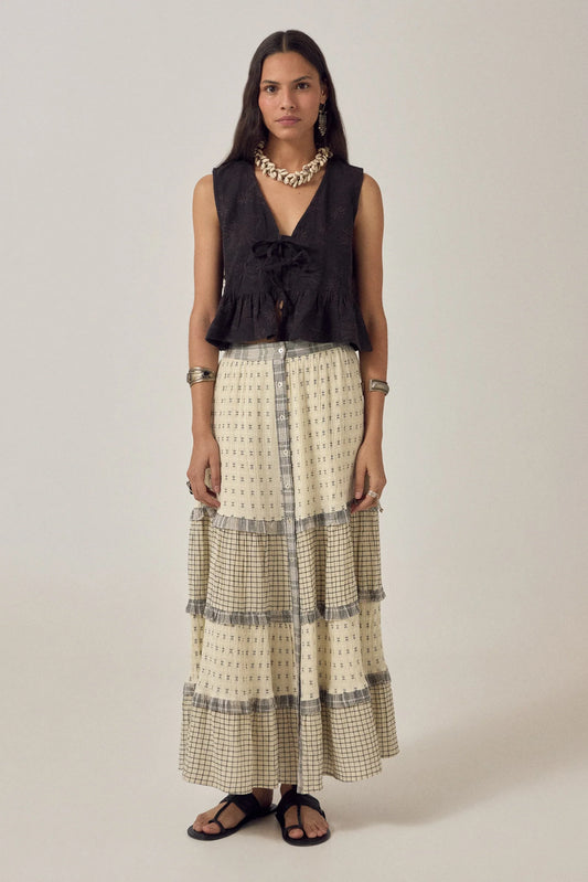 Maison Hotel - Cosette Skirt | Patchwork Notes Ash
