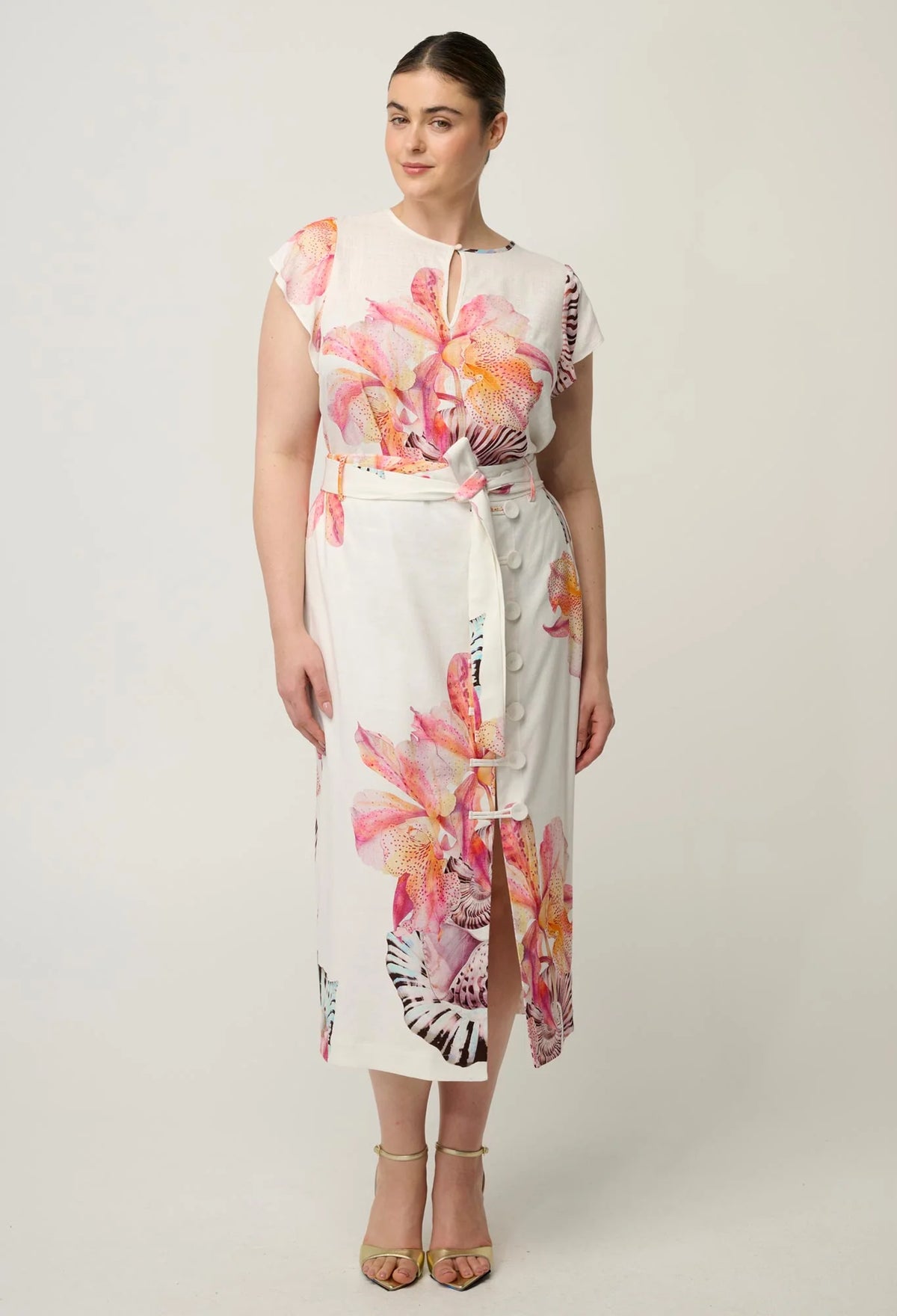 OnceWas - Avis Linen Viscose Top | Nautilus Bloom