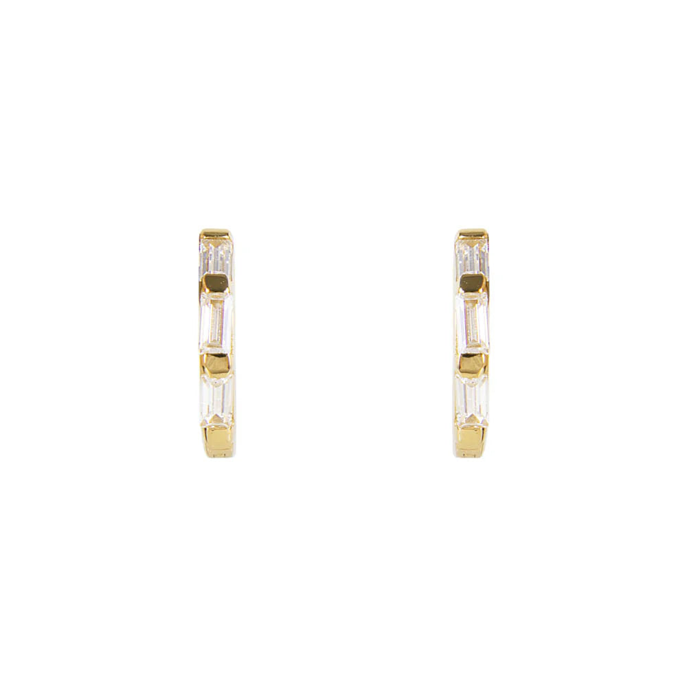 FAIRLEY - Crystal Baguette Huggies