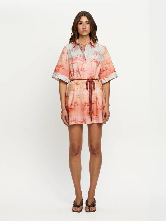 KIVARI - Sunset Mini Dress | Blue Orange