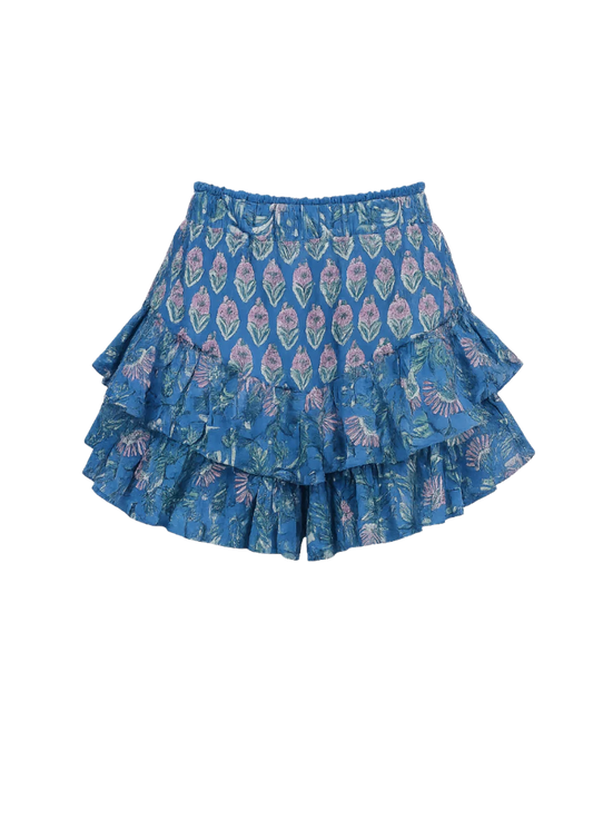Kinga Csilla - Fae Frill Skort | Zaffre Block Print