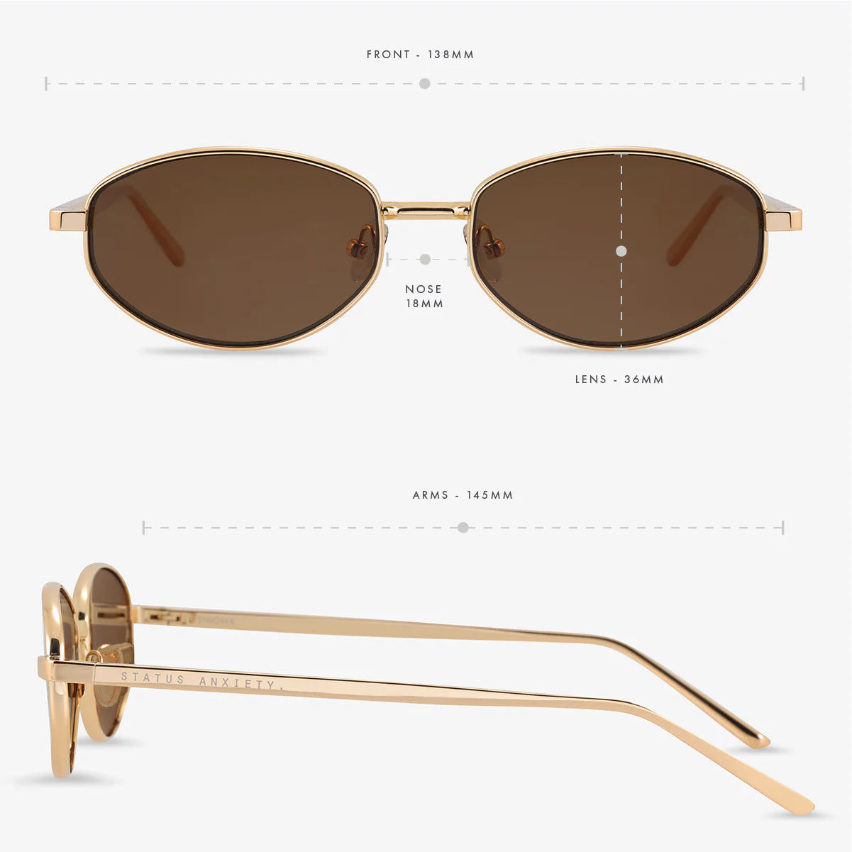 Status Anxiety - Enigma Sunglasses | Gold