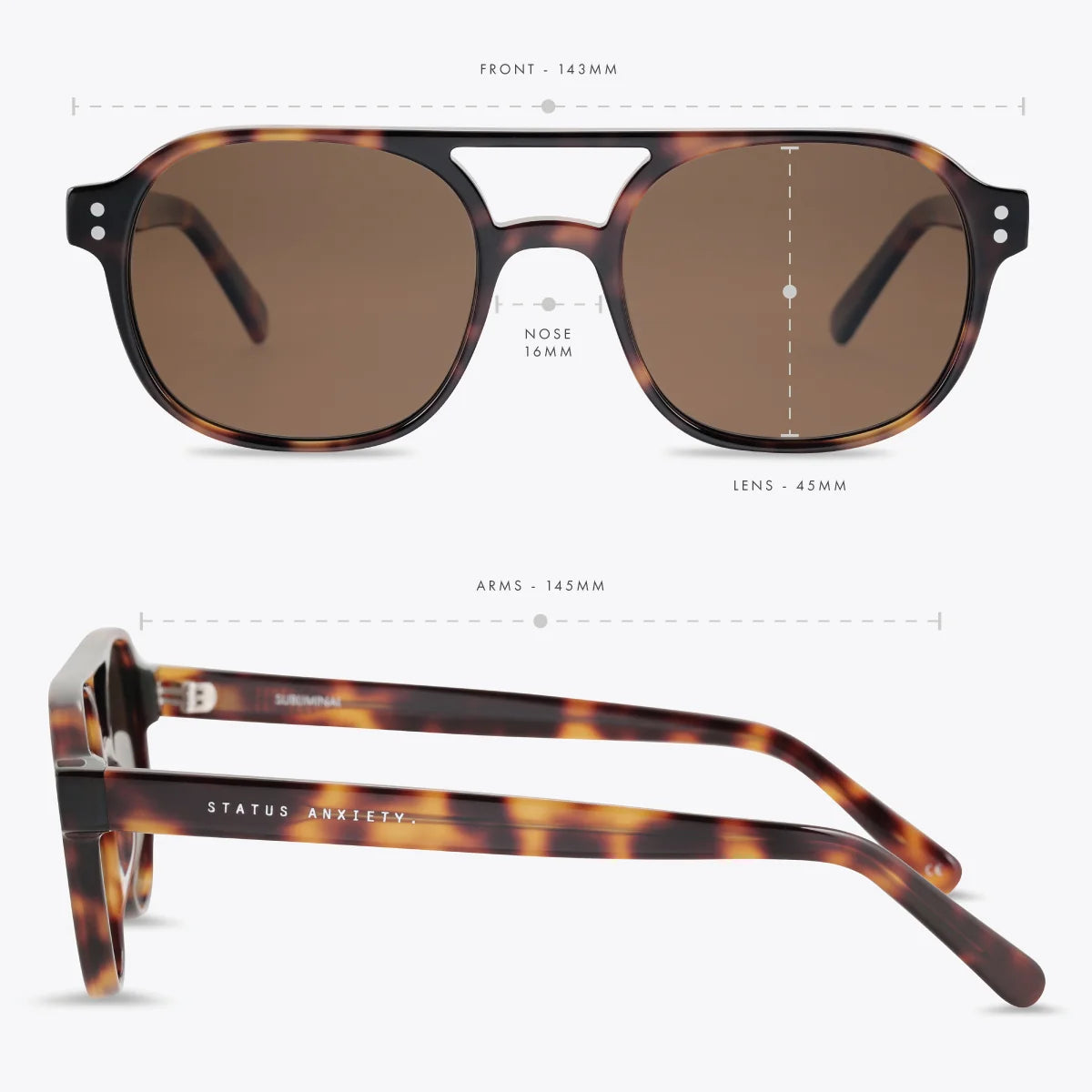 Status Anxiety - Subliminal Sunglasses | Brown Tort