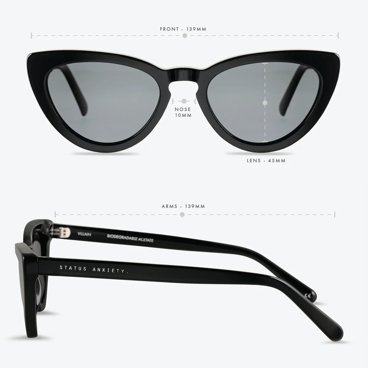 STATUS ANXIETY - Villain Sunglasses | Black STATUS ANXIETY