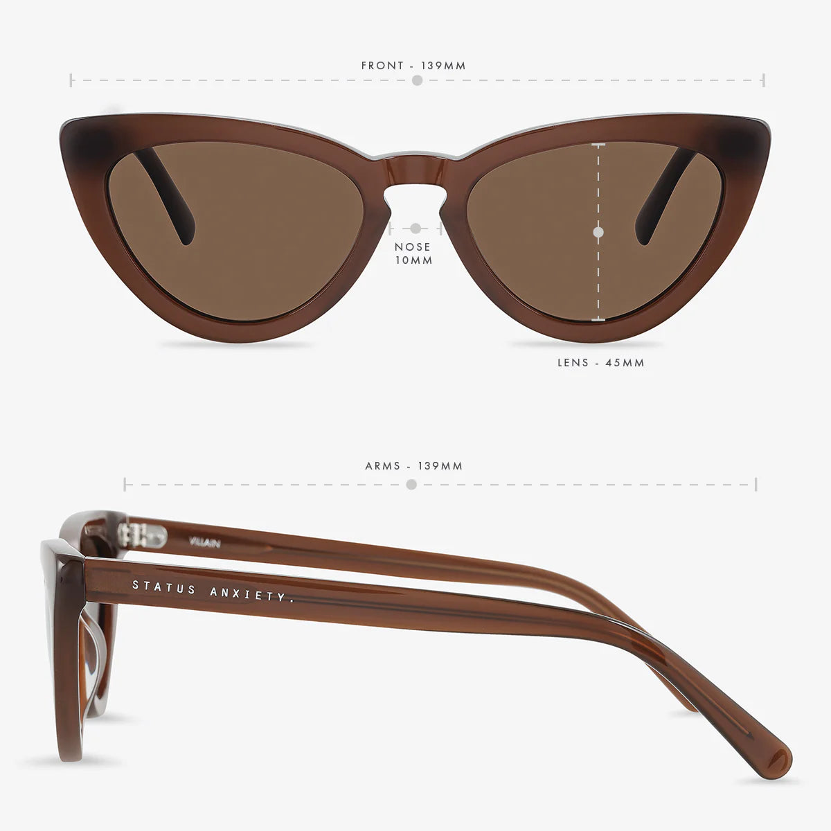Status Anxiety - Villain Sunglasses | Brown