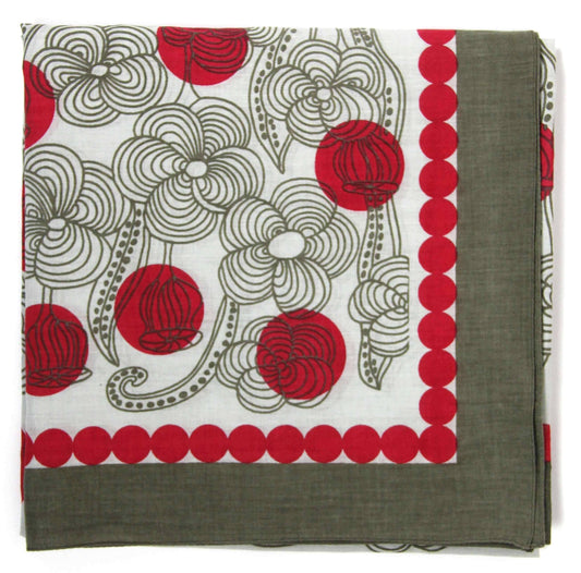 Burma Red Cotton Square