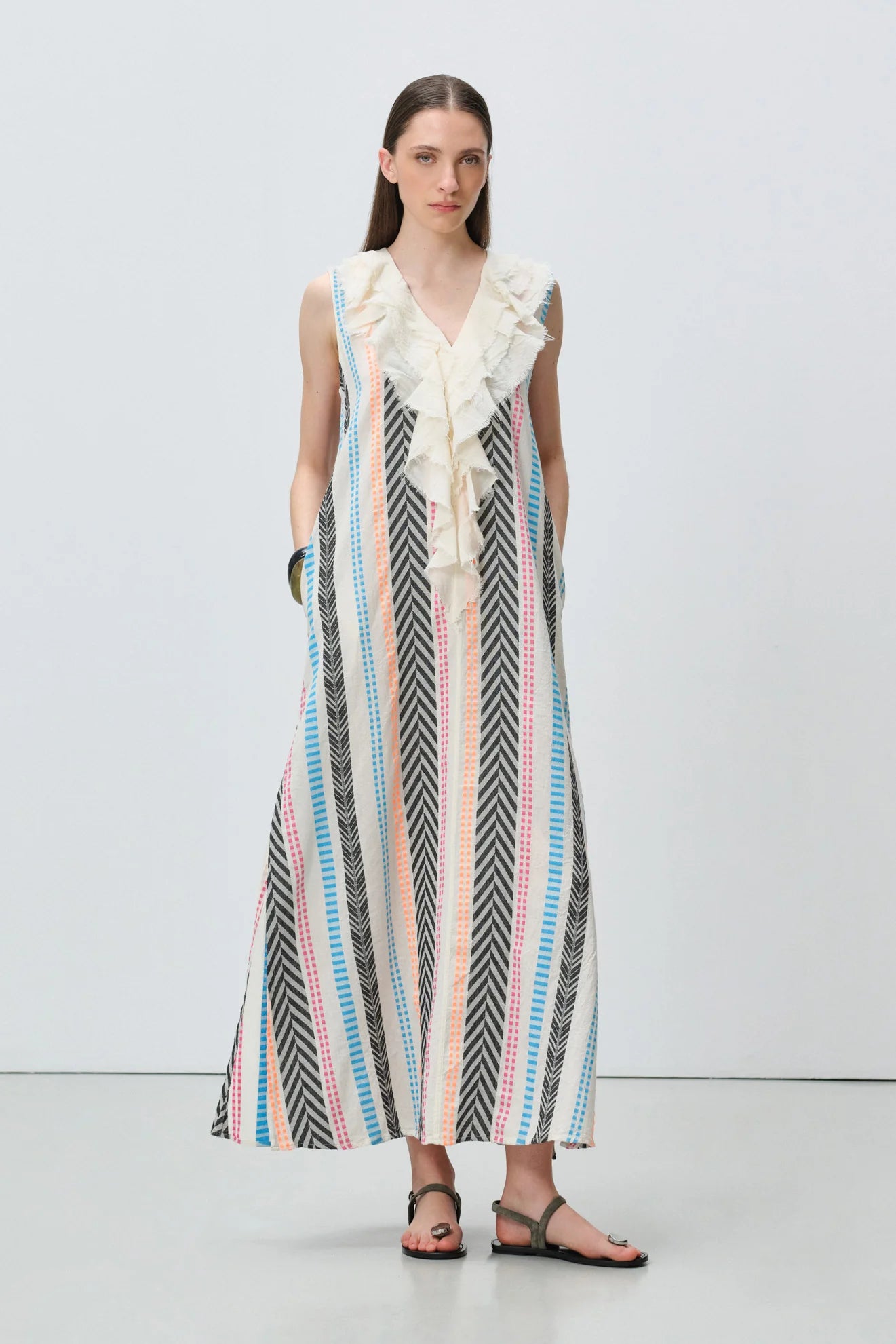 Devotion Twins - Jacquard Ruffle Dress | Florenza