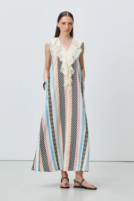 Devotion Twins - Jacquard Ruffle Dress | Florenza