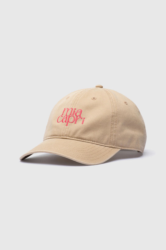Mia Capri - Embroidered Cap | Beige