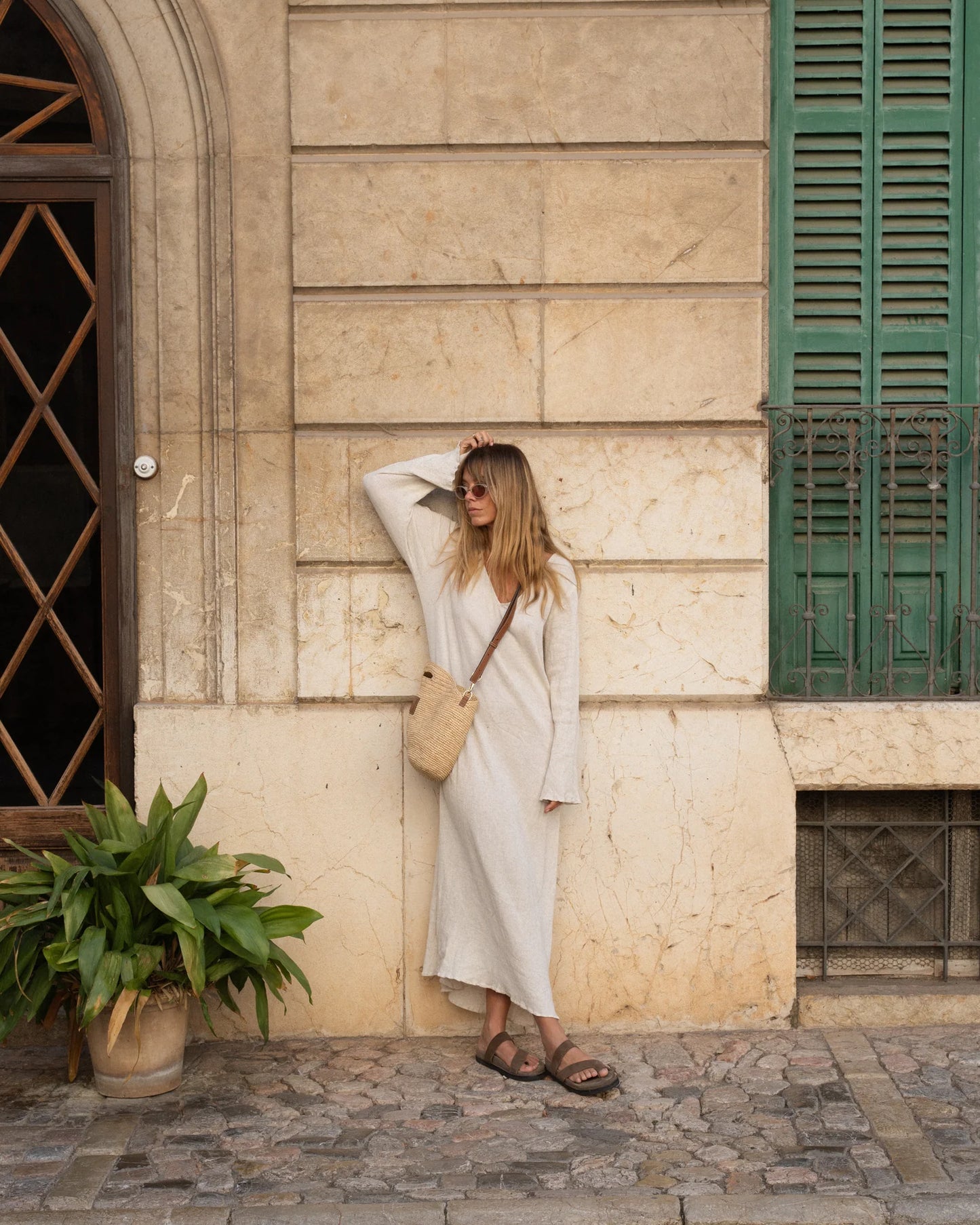 Nim The Label - Leather Trim Raffia BB