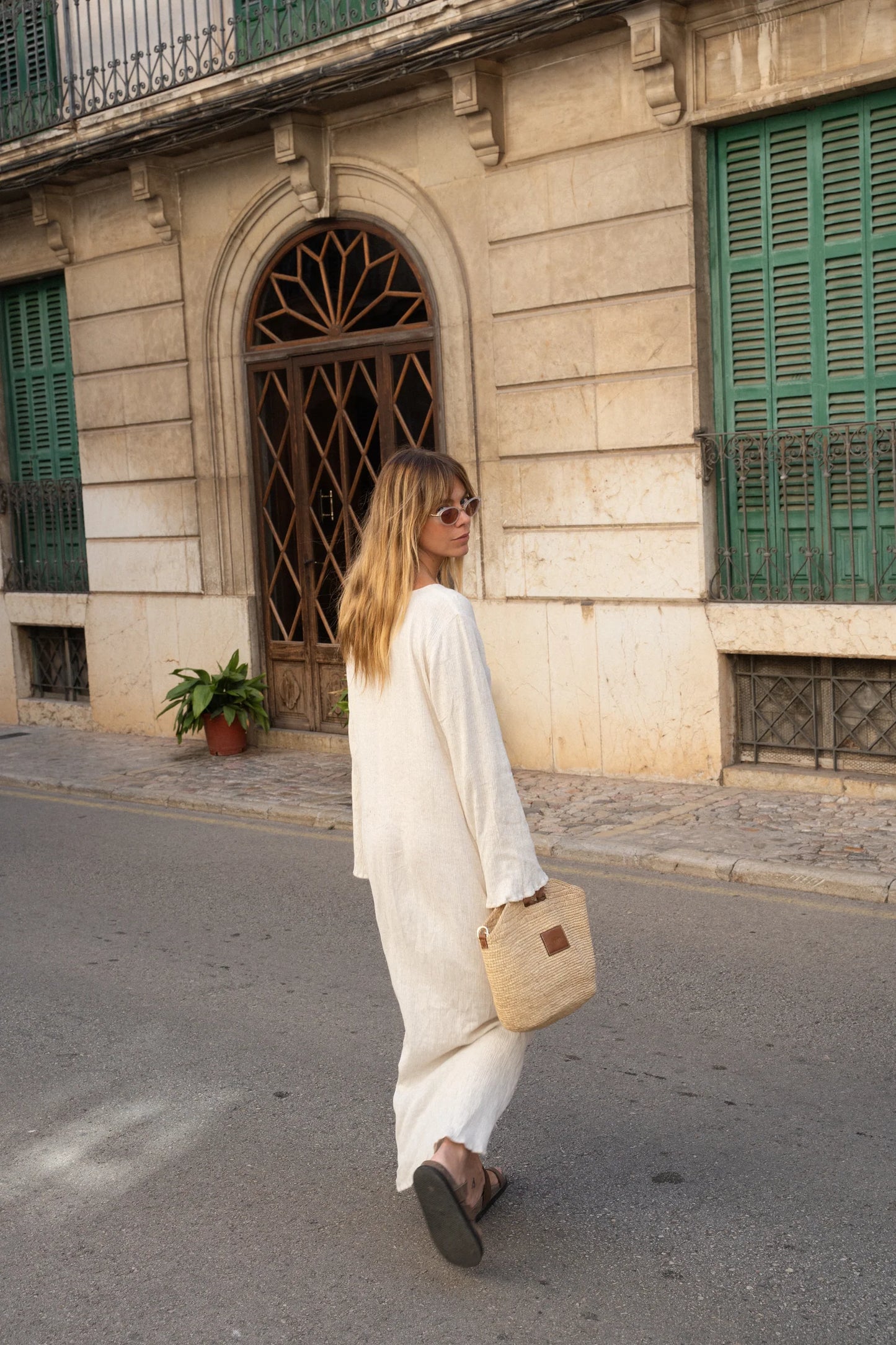 Nim The Label - Leather Trim Raffia BB