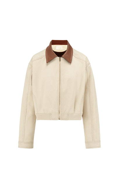 SANCIA - The Duckie Bomber Jacket | Sand