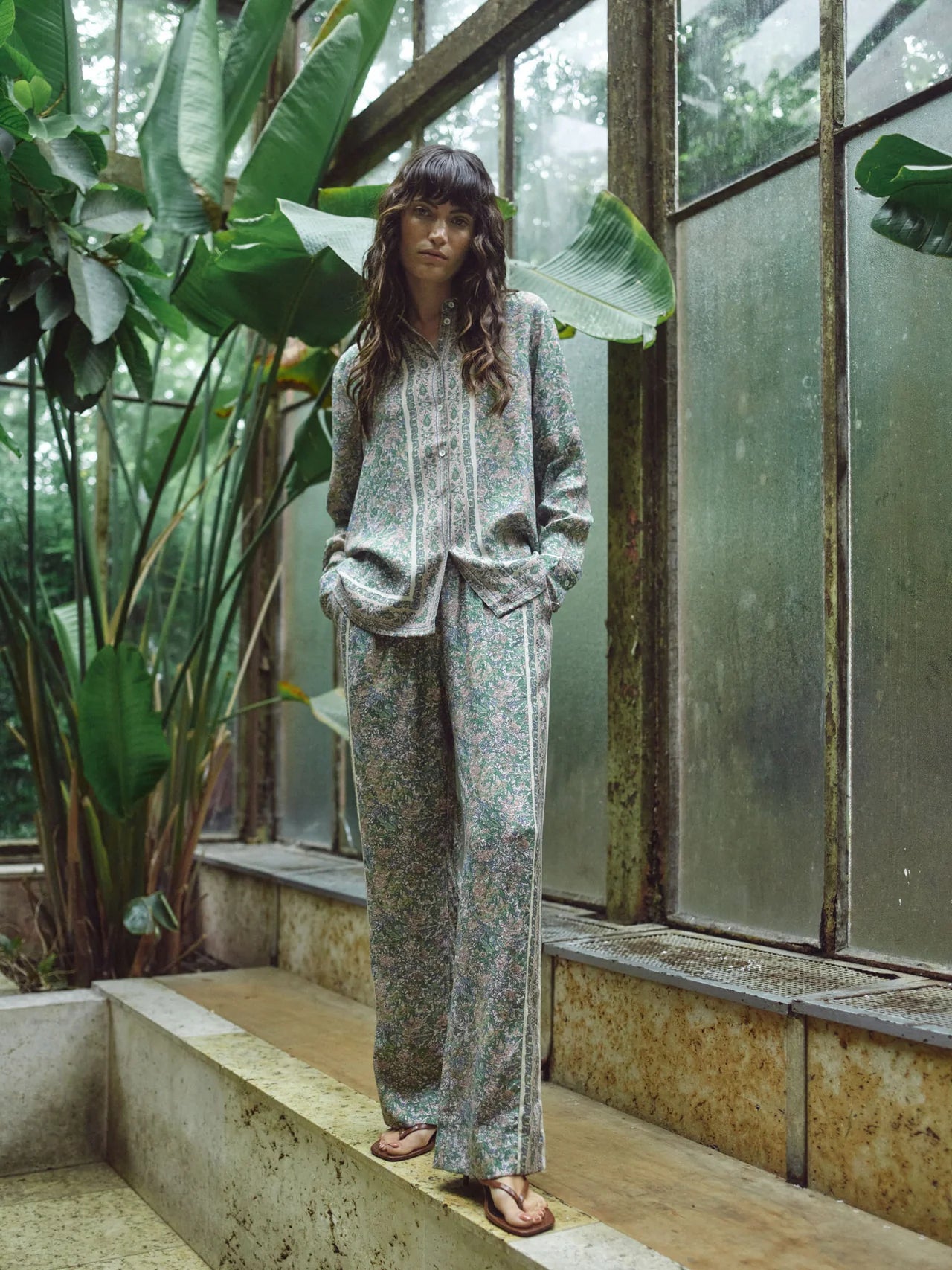 MOS MOSH - Bala Flowish Orchid Pant | Turf Green