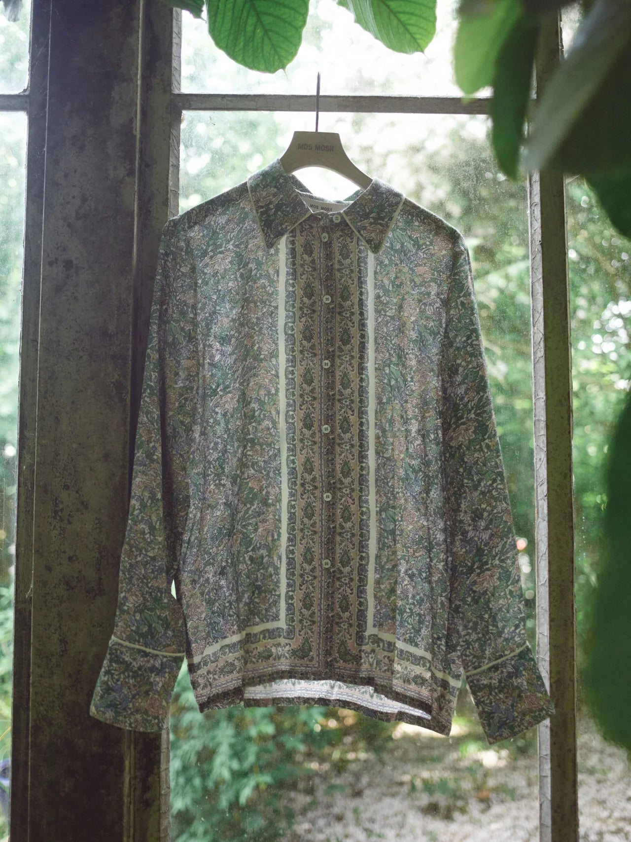 MOS MOSH - Kana Flowish Orchid Shirt | Turf Green