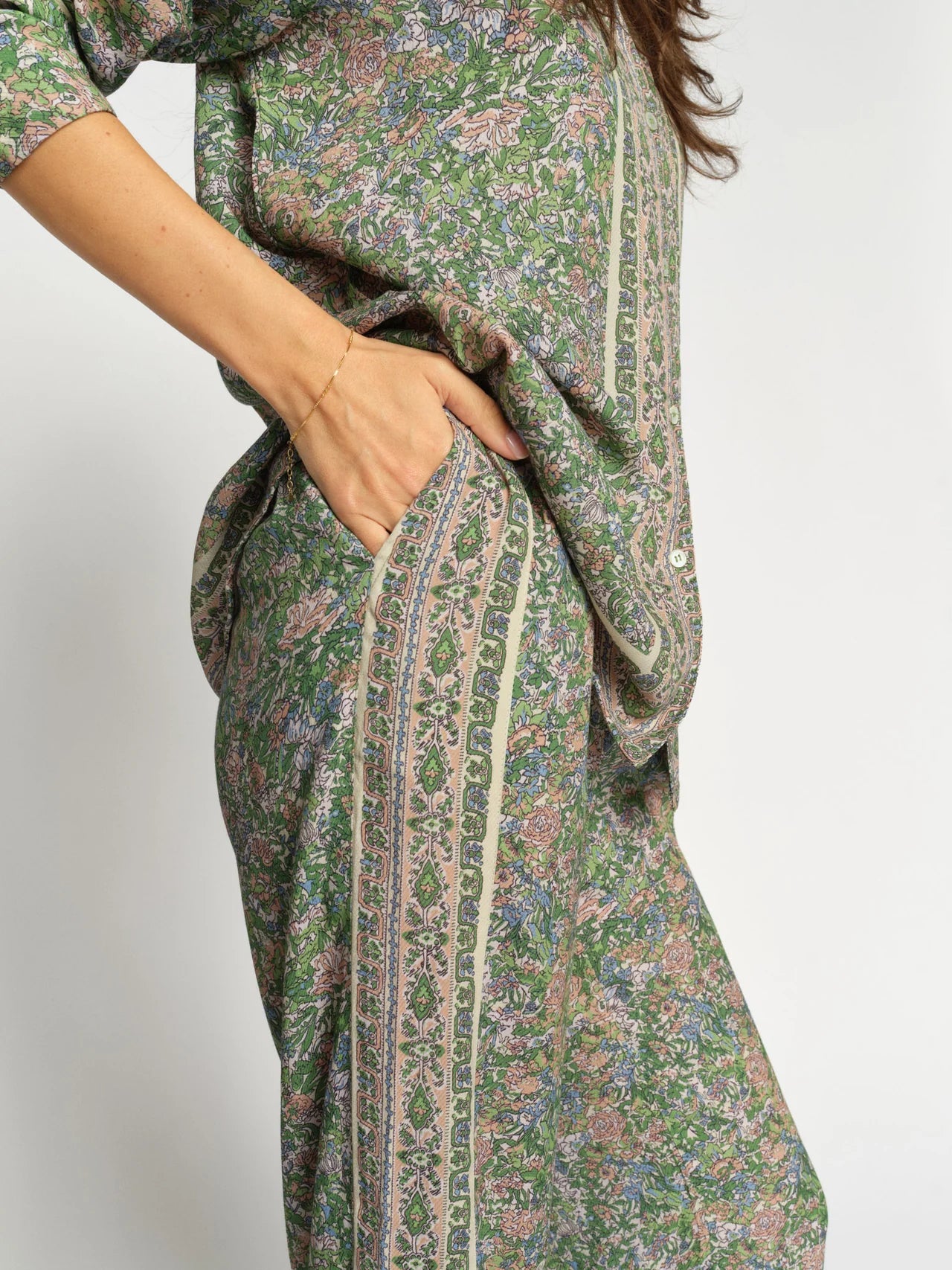 MOS MOSH - Bala Flowish Orchid Pant | Turf Green