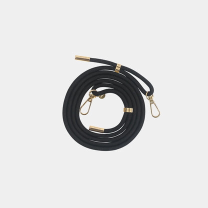 Louve Collection - Mystique Black Crossbody Phone Strap | Gold Hardware