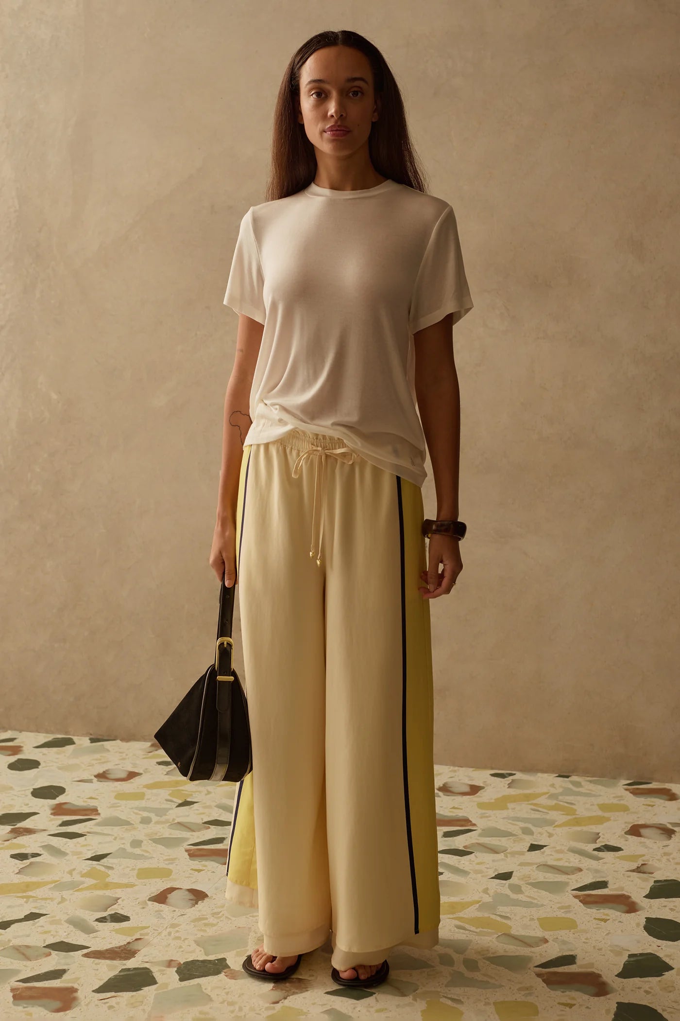 SANCIA - The Lilou Pants | Canary Stripe