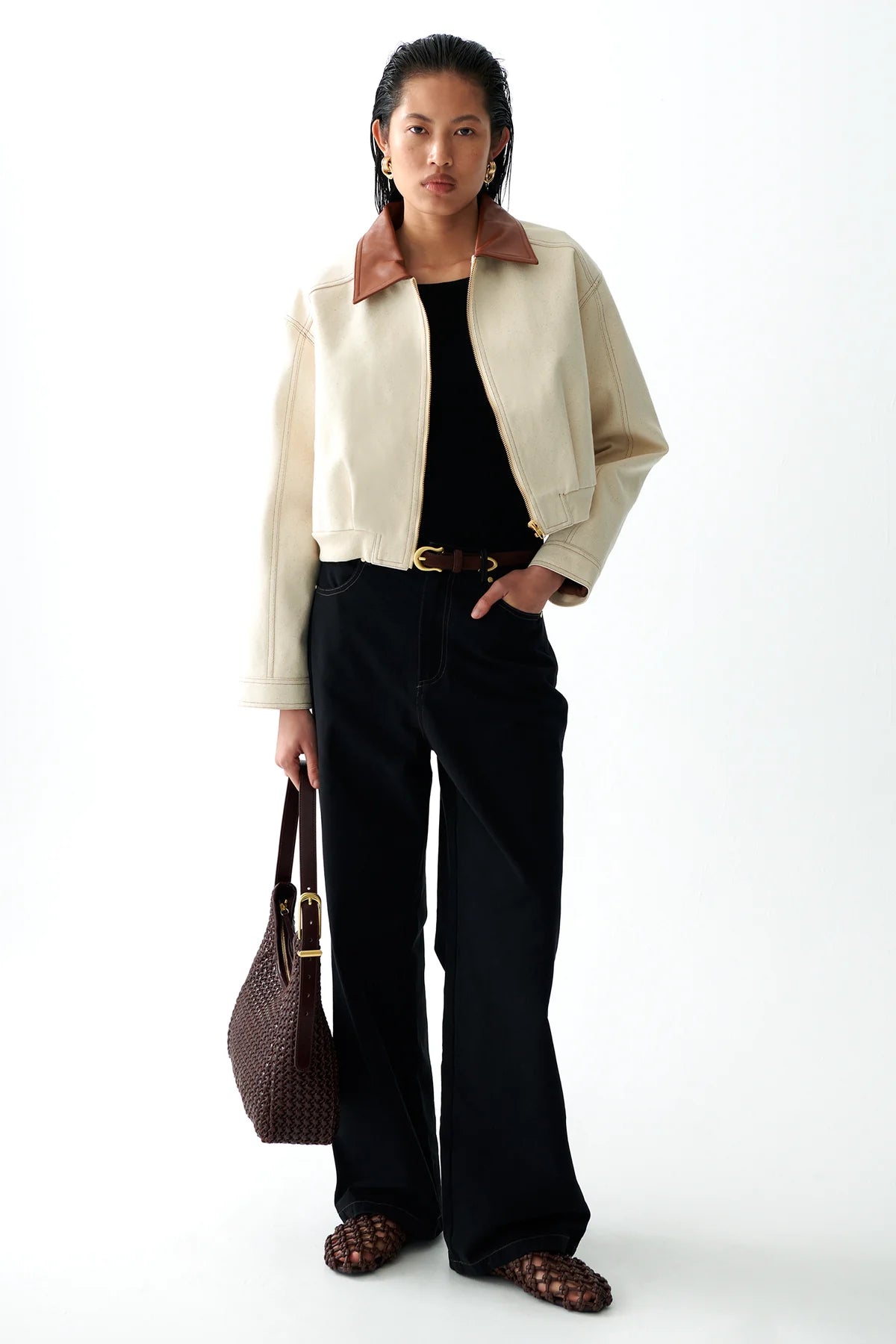 SANCIA - The Duckie Bomber Jacket | Sand