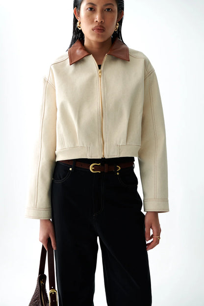 SANCIA - The Duckie Bomber Jacket | Sand