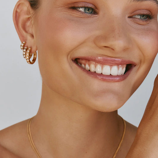 FAIRLEY - Crystal Pearl Maxi Hoops FAIRLEY