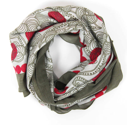 Burma Red Cotton Square