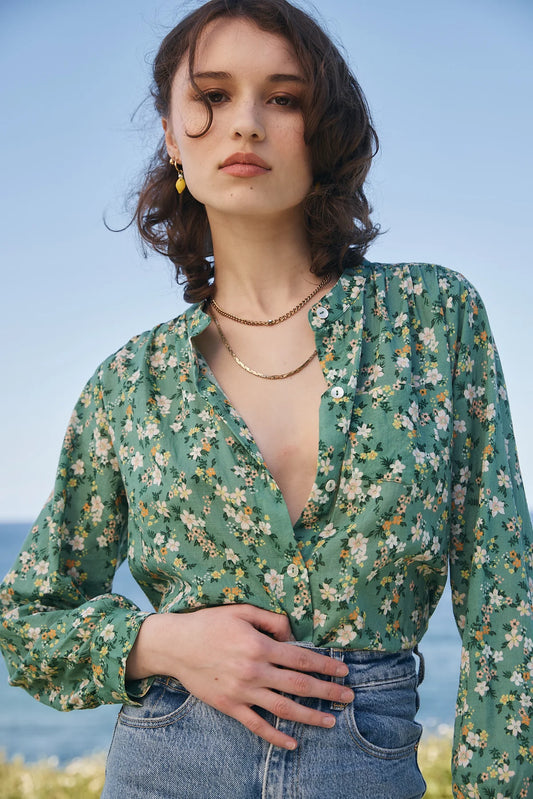 Marie Louise de Monterey - Amy Blouse | Green Floral