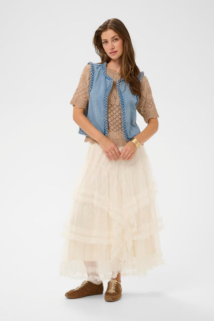 Cream - Rina Denim Vest | Duncan Medium Blue Denim