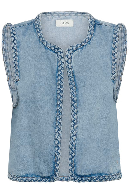 Cream - Rina Denim Vest | Duncan Medium Blue Denim