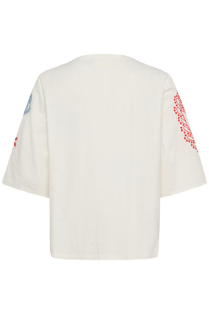 Cream - Rosetta Blouse | Whisper White