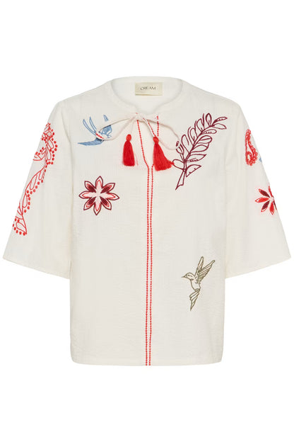 Cream - Rosetta Blouse | Whisper White