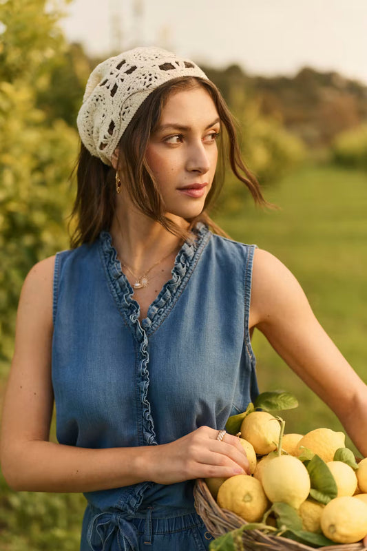 Cream - Molly Top | Jaspar Blue Denim