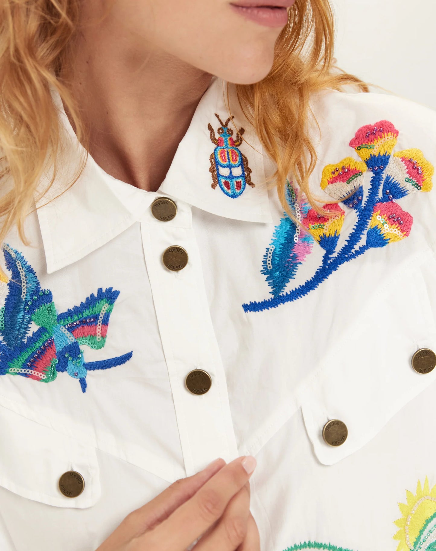 Me369 - Adelyn White Oversized Shirt