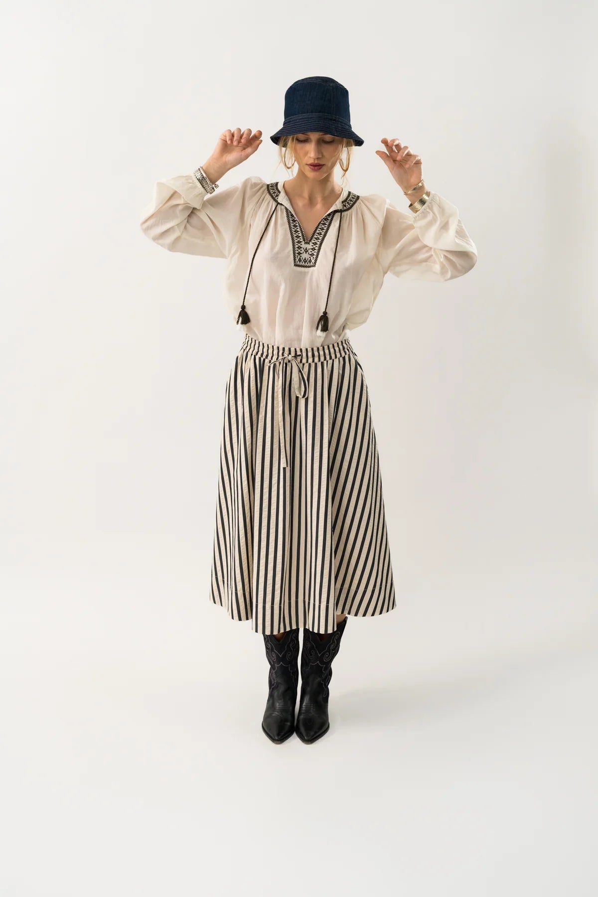 Lolly's Laundry - Aliya midi skirt | stripe