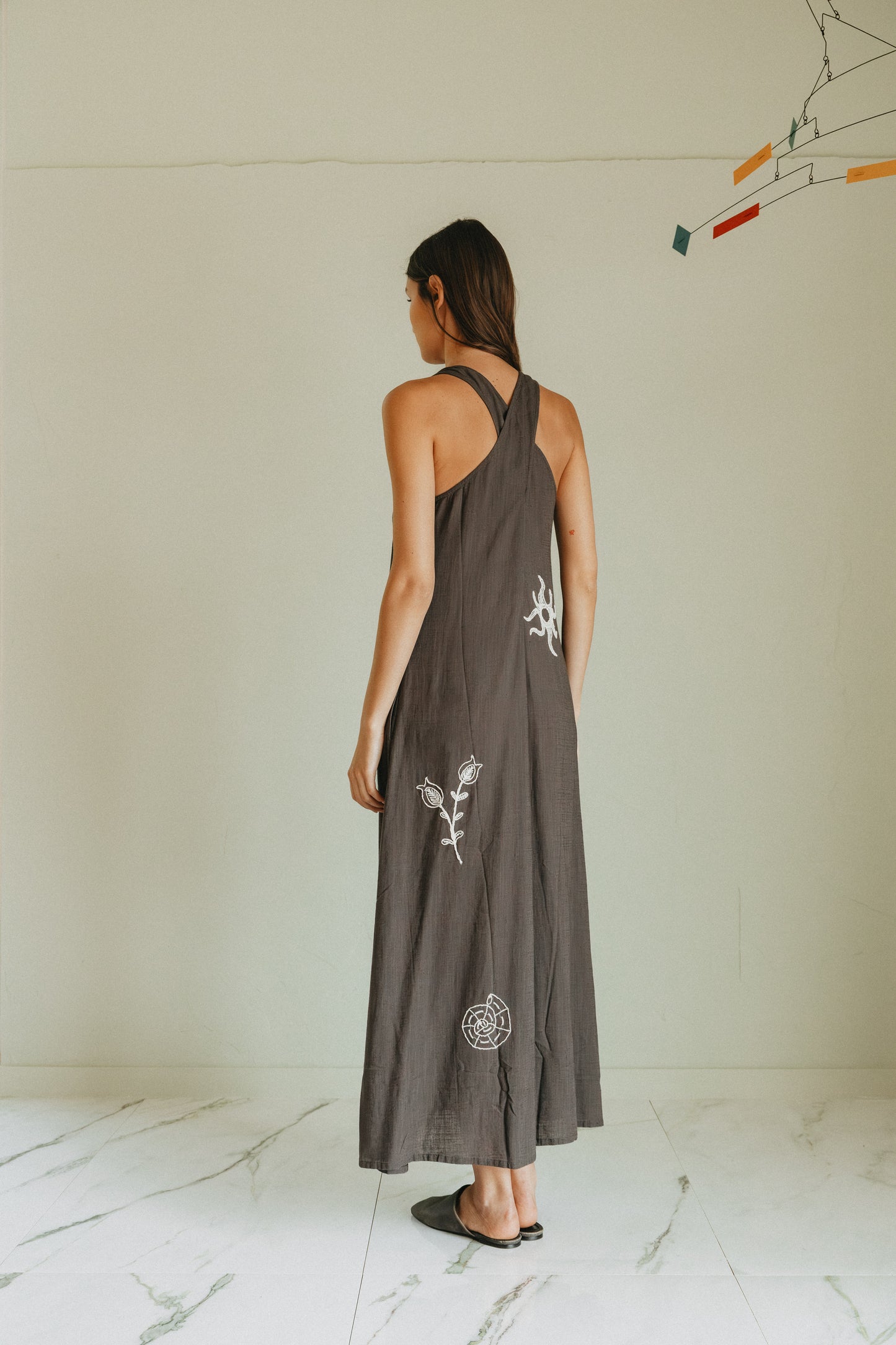 Indi & Cold - Natural Embroidered Dress