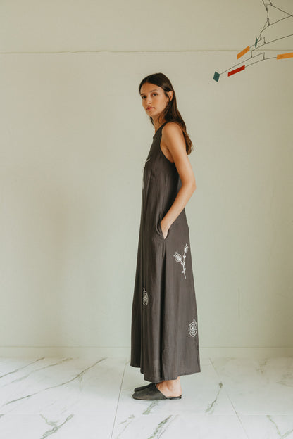 Indi & Cold - Natural Embroidered Dress