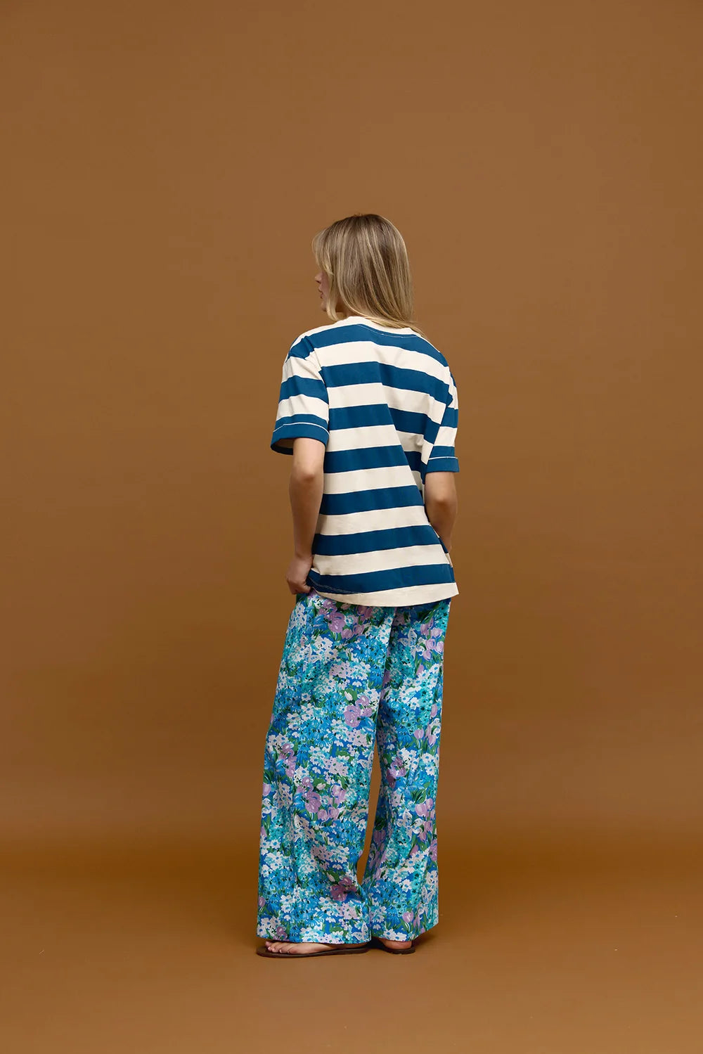 Binny - Berry Fields top | Navy Stripe