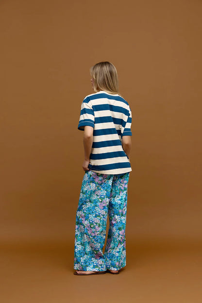 Binny - Berry Fields top | Navy Stripe