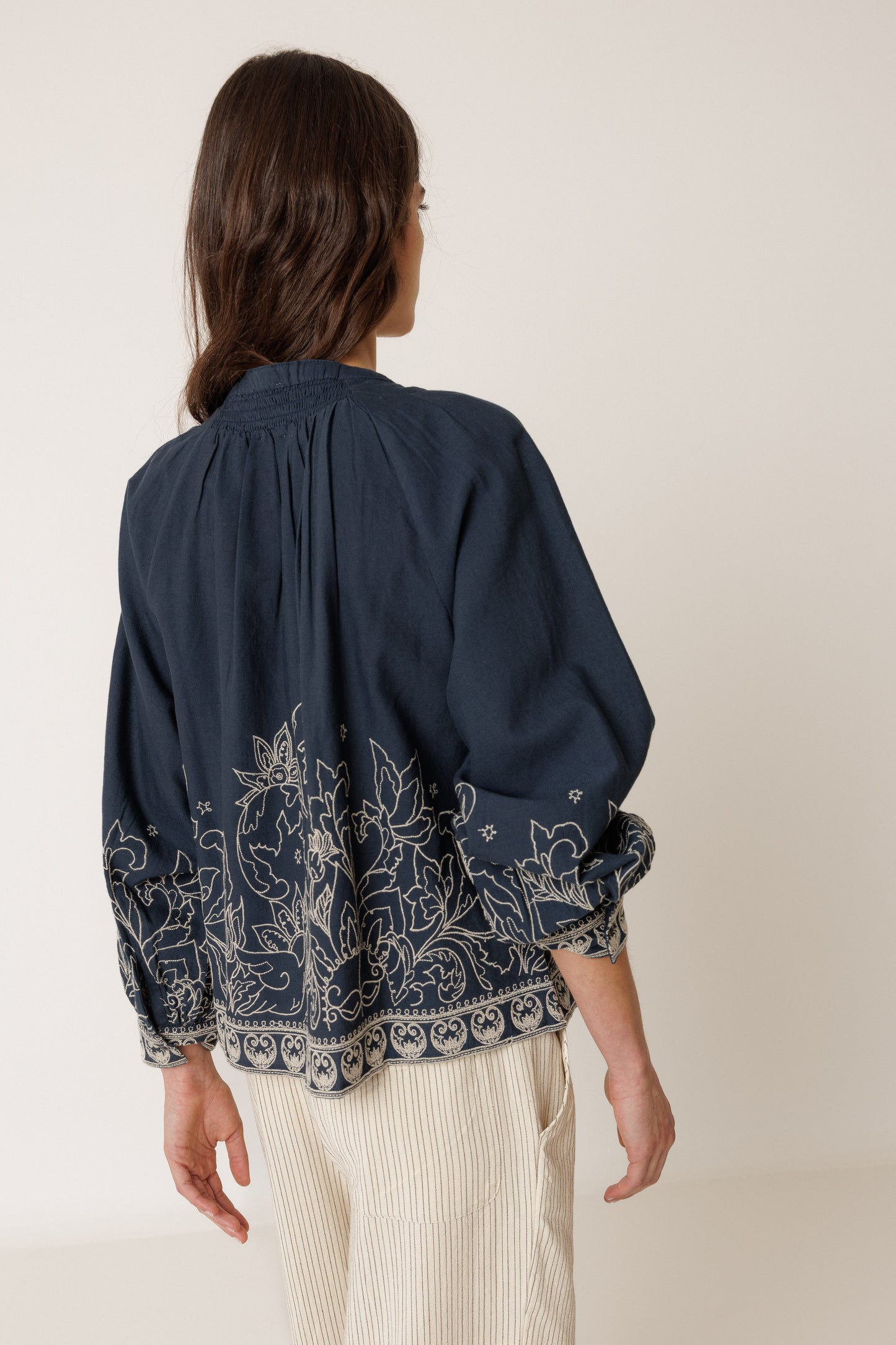 Indi & Cold - Floral Hem Blouse
