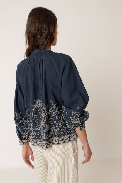 Indi & Cold - Floral Hem Blouse