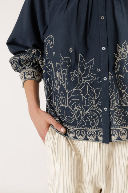 Indi & Cold - Floral Hem Blouse