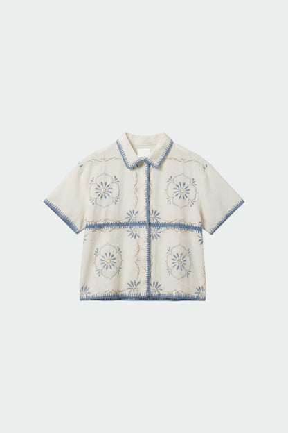 Indi & Cold - Floral Embroidered Shirt | Azul