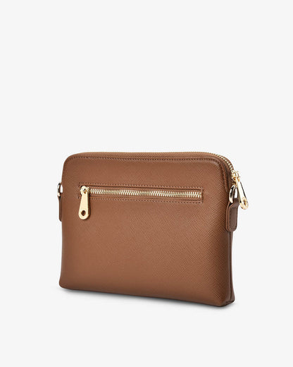 ELMS + KING - Bowery Crossbody | Tan Saffiano