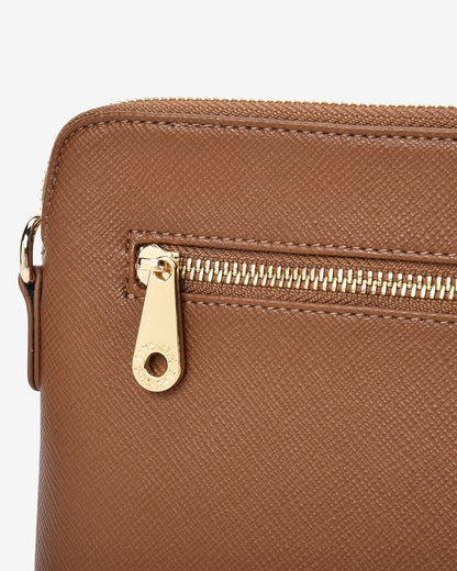 ELMS + KING - Bowery Crossbody | Tan Saffiano