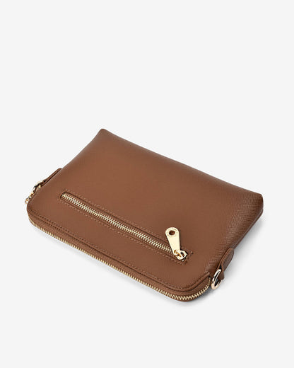 ELMS + KING - Bowery Crossbody | Tan Saffiano